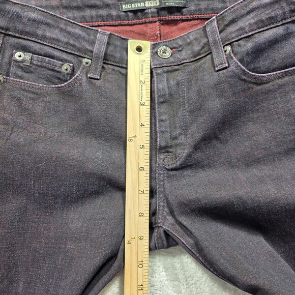 Big Star Alex Skinny Jeans Womens 28 Dark Wash Stretch Denim Low Rise Slim Fit - Picture 10 of 11